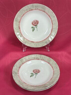 3 rimmed soup bowls. Joshua Maxwell Studio